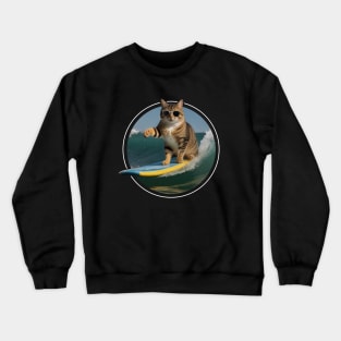 SURFER CAT Crewneck Sweatshirt